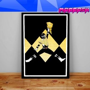 Fortnite Power Ranger, Air Jordan Power Rangers Poster Black Ranger Print Poster